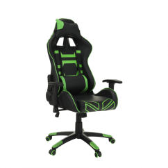 Herní židle BILGI — ekokůže, plast, černá/zelená, nosnost 150 kg Kondela