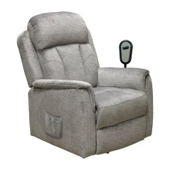 TV křeslo COMFORT s elektrickým polohováním — šedá IDEA nábytek