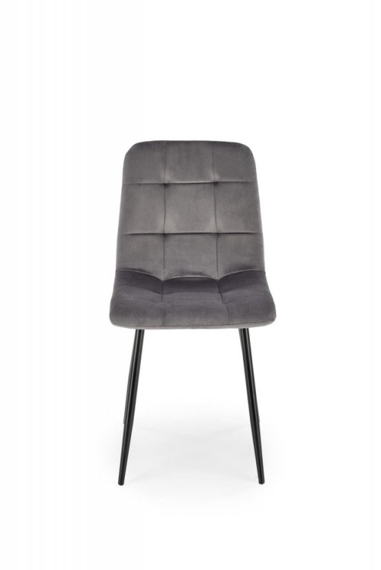 Jedálenská stolička TIMO II — kov, látka, sivá