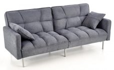 Rozkládací pohovka s polštáři ROBERTO — šedá látka Halmar