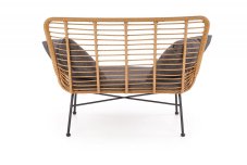 Pohovka IKARO — umělý ratan, látka, šedá Halmar