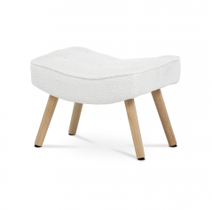 Relaxačné kreslo ušiak PARIS – masív, látka, biela