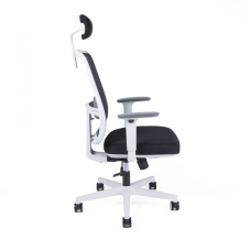 Kancelářská ergonomická židle CANTO W — černá / bílá
