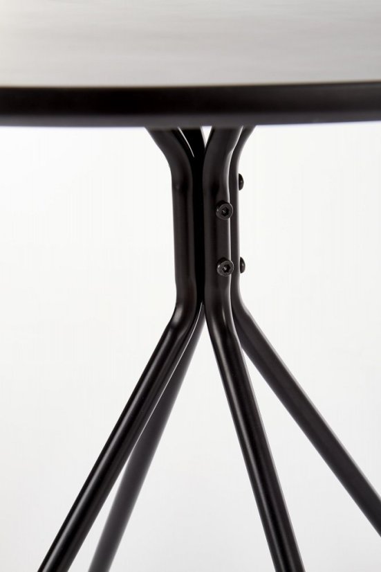 Jídelní kulatý stolek FONDI — průměr 80 cm, černá