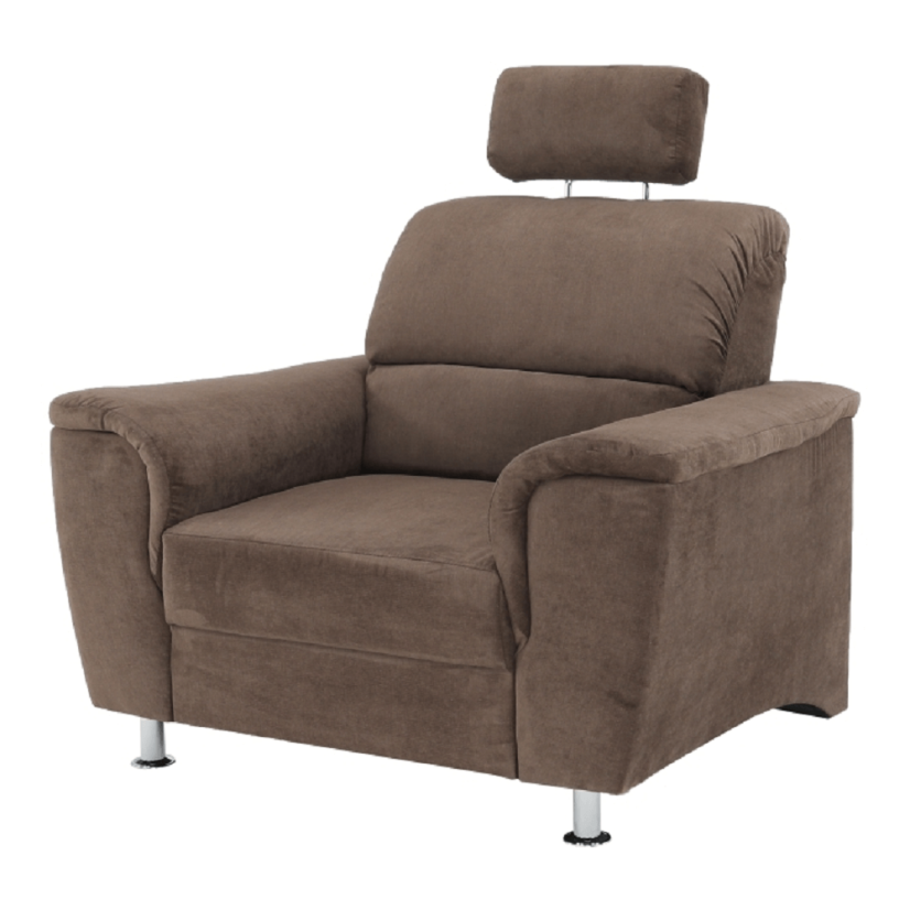 Relaxační křeslo SANTIAGO—  látka, hnědá Kondela