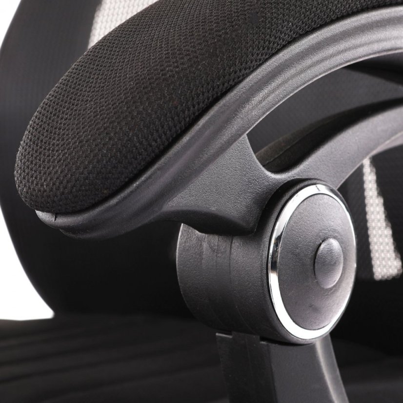 Kancelárska ergonomická stolička FOREX – látka, sieť, čierna