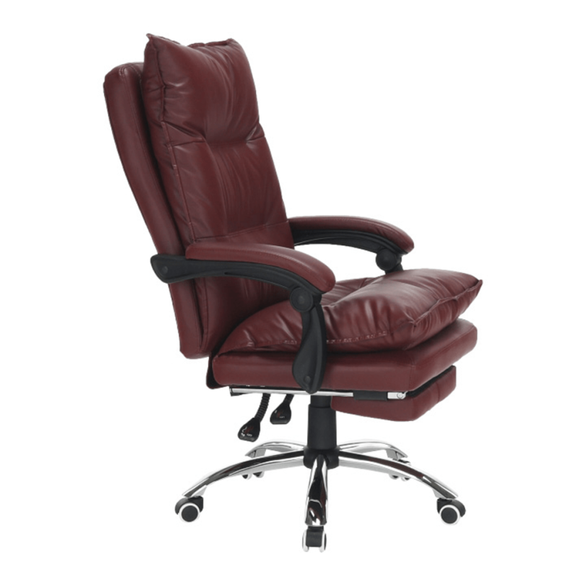 Kancelárske kreslo DRAKE — PU koža, bordó