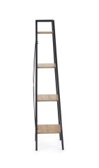 Úzký regál NARVIK - dub sonoma, černá Halmar