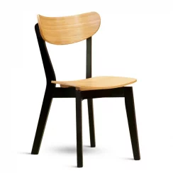 Dřevěná jídelní židle NICO – masiv, dub / černá