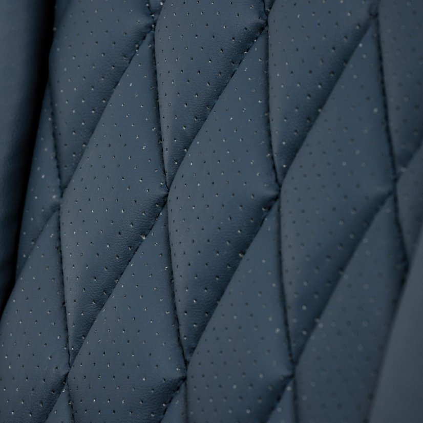 Kancelárske kreslo CYRUS — kov, ekokoža, modrá