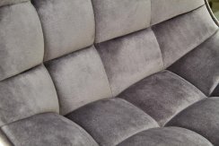 Barová židle DREY – kov, látka, šedá