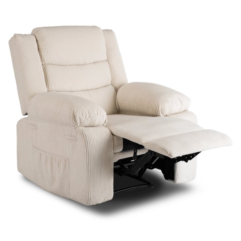 Moderné kreslo ARTURO v béžovom manšestri pre maximálny komfort