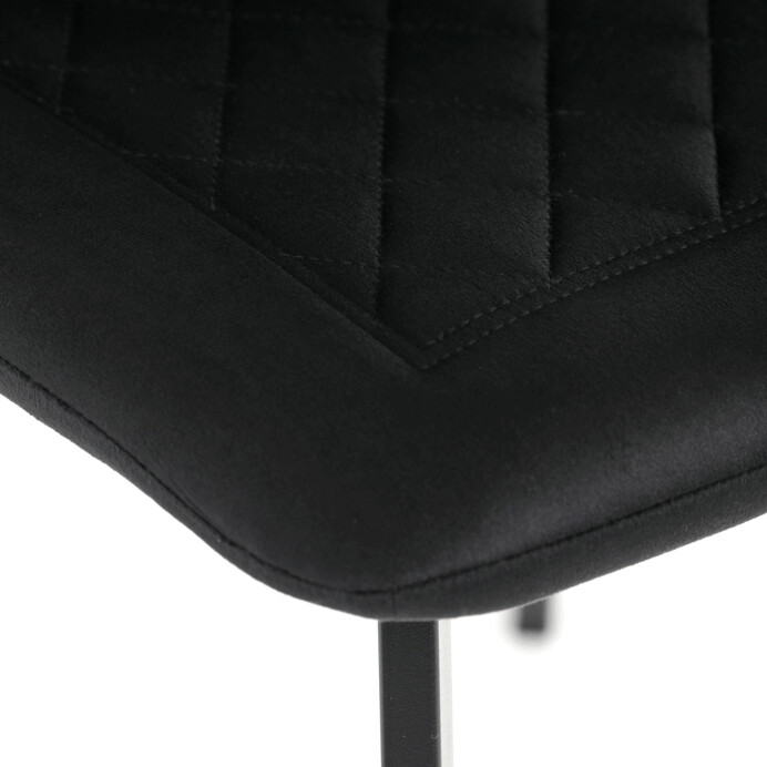 Elegantná jedálenská stolička NOX – čierny zamat, čierny kov Autronic
