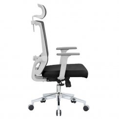 Kancelárska ergonomická stolička HELIA - čierna / biela, nosnosť 150 kg