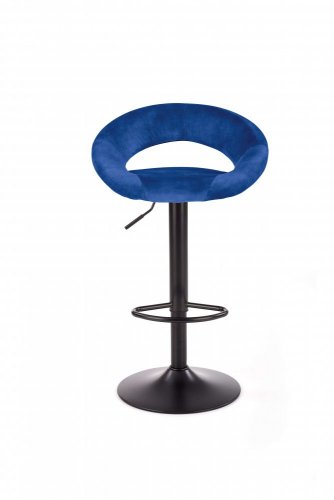 Barová židle POLO – kov, látka modrá