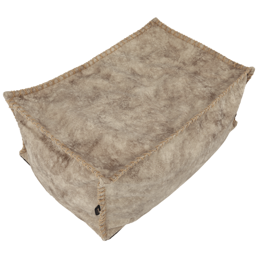 Sedací vak s taburetom FOLAN — béžovohnedá