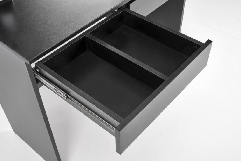 Toaletní stolek s LED osvětlením HOLLYWOOD - černá Halmar