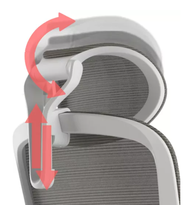 Kancelárska ergonomická stolička BESSEL s podhlavníkom — sieť, čierny plast, nosnosť 120 kg, modrá