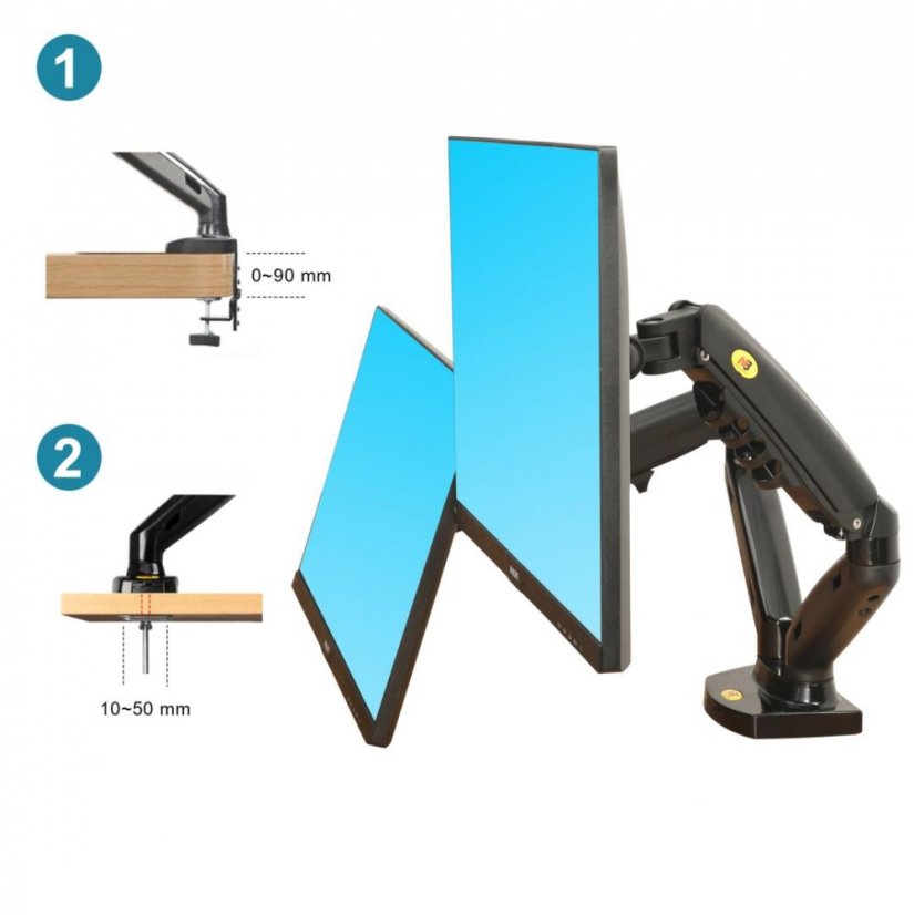 Stolový držiak na 2 monitory displeja NB F160