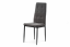Jídelní židle Genoa — tmavě šedý samet, černý kov