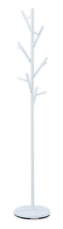 Stojanový vešiak Alex — kov, biela