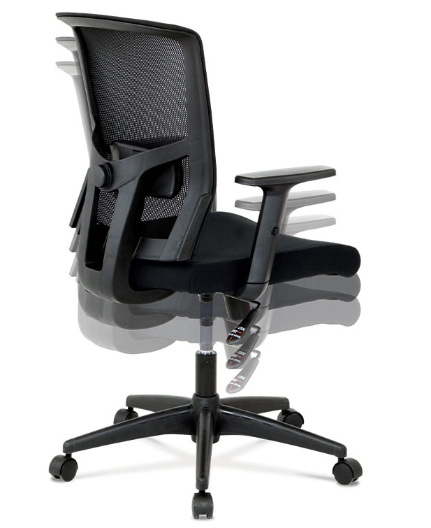 Kancelářská židle na kolečkách KOLTA –  s područkami, černá Autronic