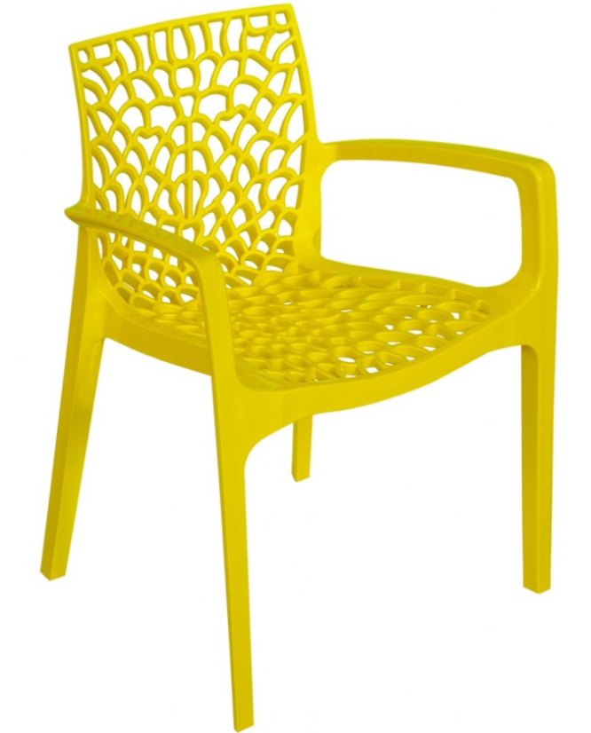 Jídelní plastové křesílko Stima GRUVYER – s područkami, více barev - KOSTRA: polypropylen giallo Jídelní plastové křesílko Stima GRUVYER – s područkami, více barev - KOSTRA: polypropylen giallo