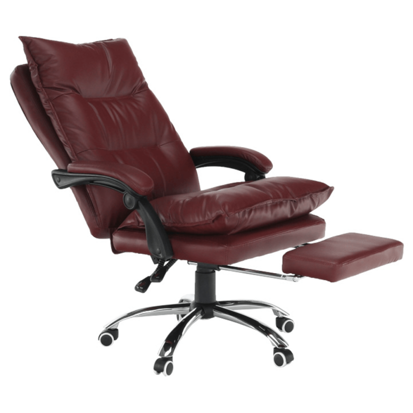 Kancelárske kreslo DRAKE — PU koža, bordó