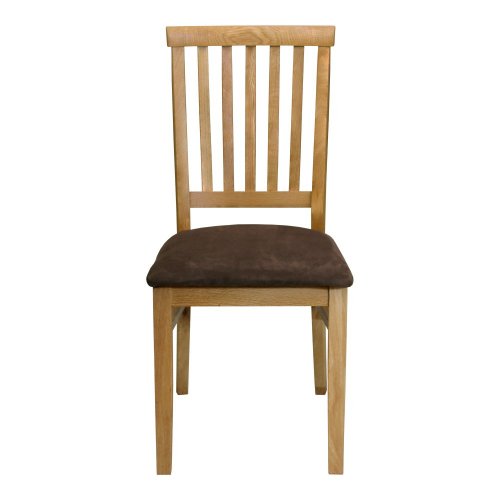 Jídelní židle HELSINKY – masiv dub, broušená kůže, hnědá