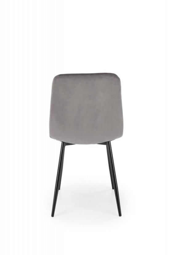 Jedálenská stolička TIMO II — kov, látka, sivá