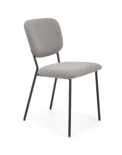 Jídelní židle FORSA –⁠ kov/látka, šedá