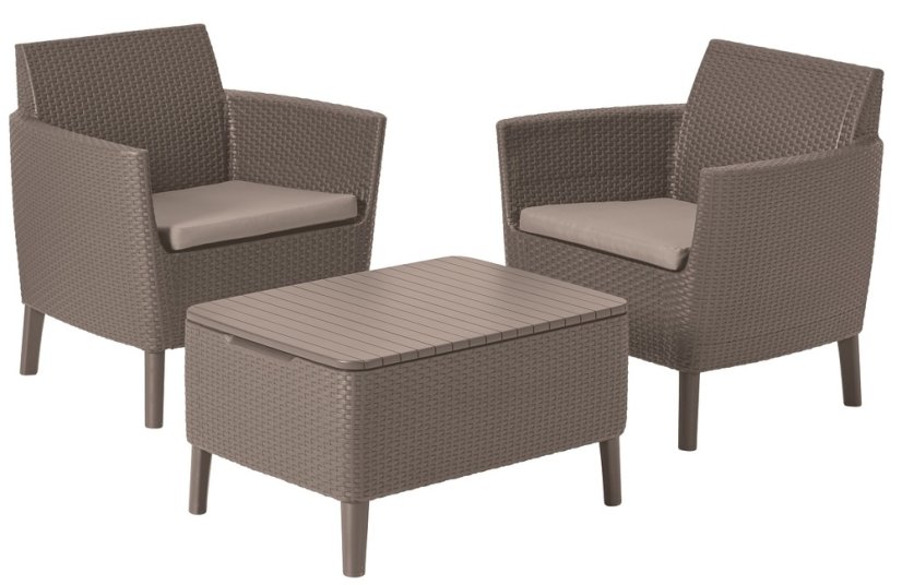 Zahradní set SALEMO balcony — umělý ratan, více barev
