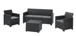 Zahradní set EMMA 3 sofa set - grafit