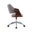 Dizajnová kancelárska stolička COLT - zamat, orech, sivá