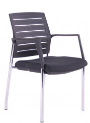 Rokovacia stohovateľná stolička Sego STRONG - čalúnený sedák, s podrúčkami