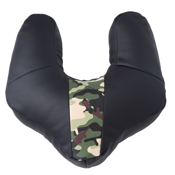 Herní křeslo Marvo CH-134 s podnožkou – PU kůže, černá / army, nosnost 150 kg