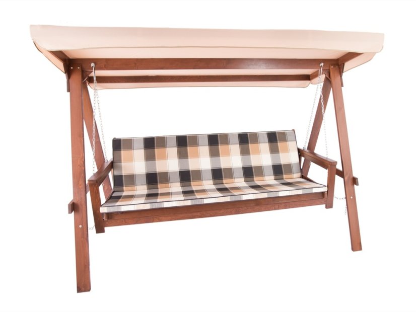 ADELAIDA zahradní houpačka dřevěná - béžová