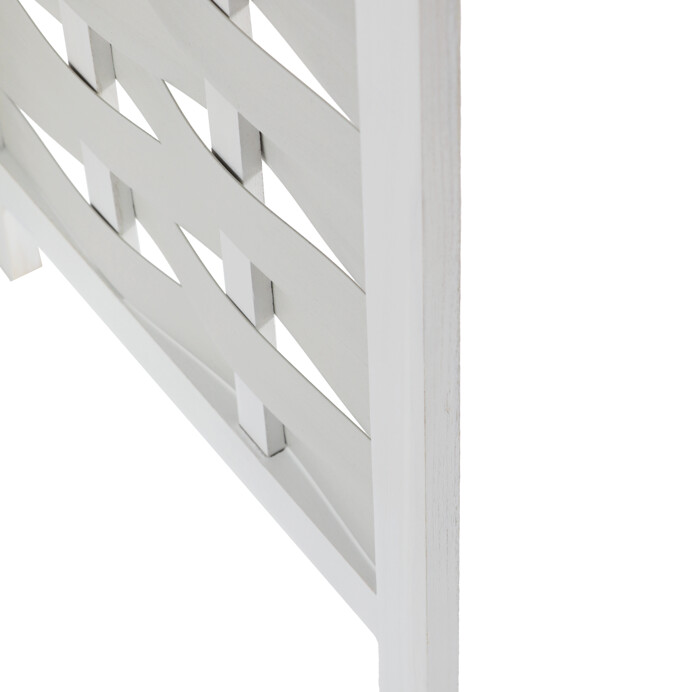 Trojkrídlový paraván MARVIN z masívneho smreku v bielej farbe Autronic