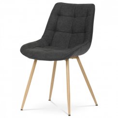 Jedálenská stolička VOX — kov, zamat, čierna