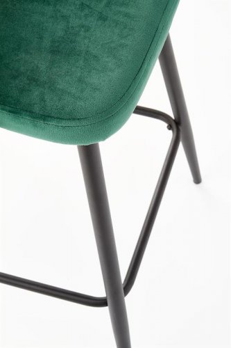 Barová židle LEO – samet, více barev - Čalounění LEO: Šedá