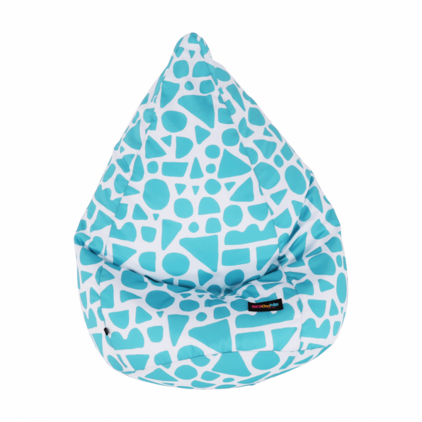 Sedací vak TELDIN —75x75x110, látka, tyrkysová / biela