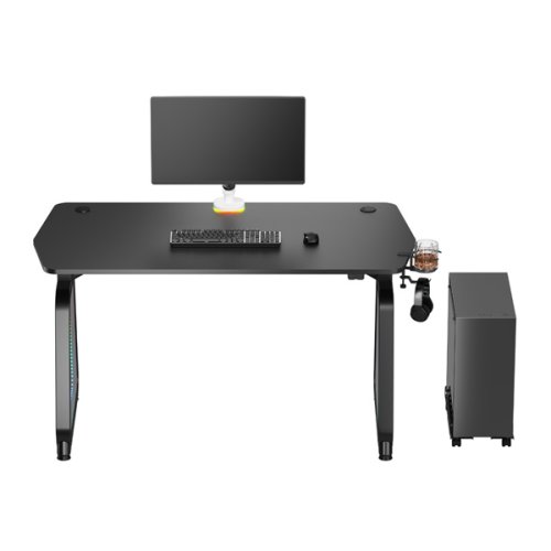 Herní stůl UTRADESK BOOSTER - 136 cm, podsvícený, černý