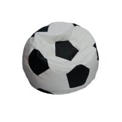 Sedací vak MÍČ— PU kůže, bílá/černá Kondela