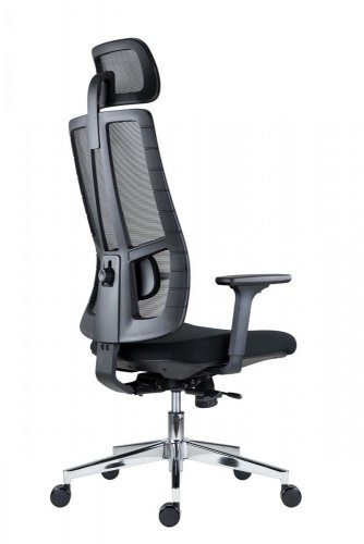 Kancelářská ergonomická židle RUBEN — černá, nosnost 150 kg