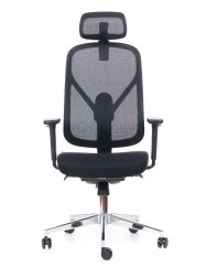 Kancelárska ergonomická stolička Sego EPOQ - sieťovaný chrbát, látka, čierna