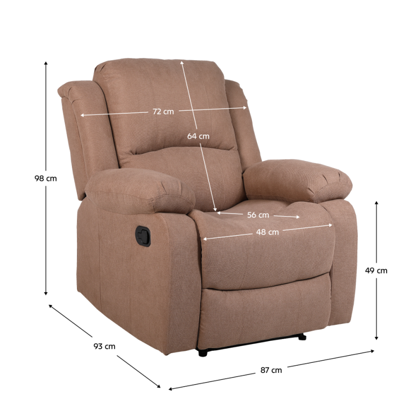 Relaxační polohovací křeslo ASKOY NEW – Hnědá Kondela