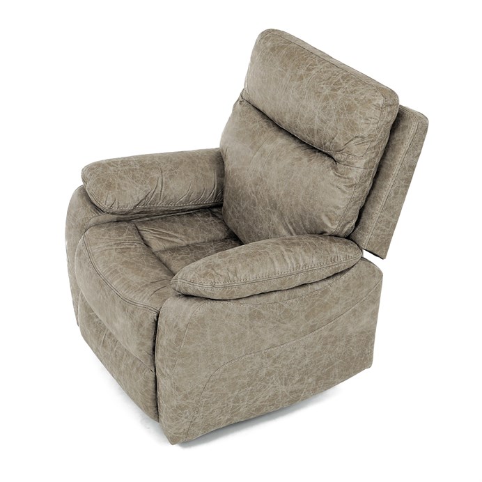 TV křeslo CHRISTOF s elektrickým polohováním — látka vintage, lanýžová Autronic
