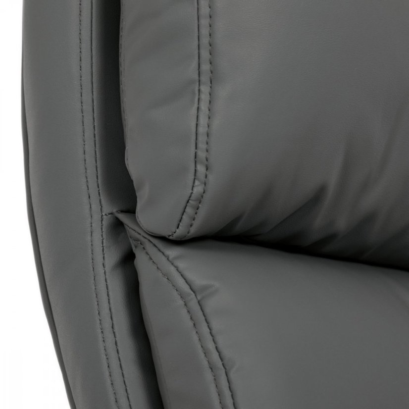 Kancelářské křeslo HOLMES — kov, ekokůže, šedá Autronic