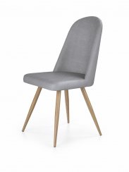 Jídelní židle CONNOR – ekokůže, šedá, dub medový