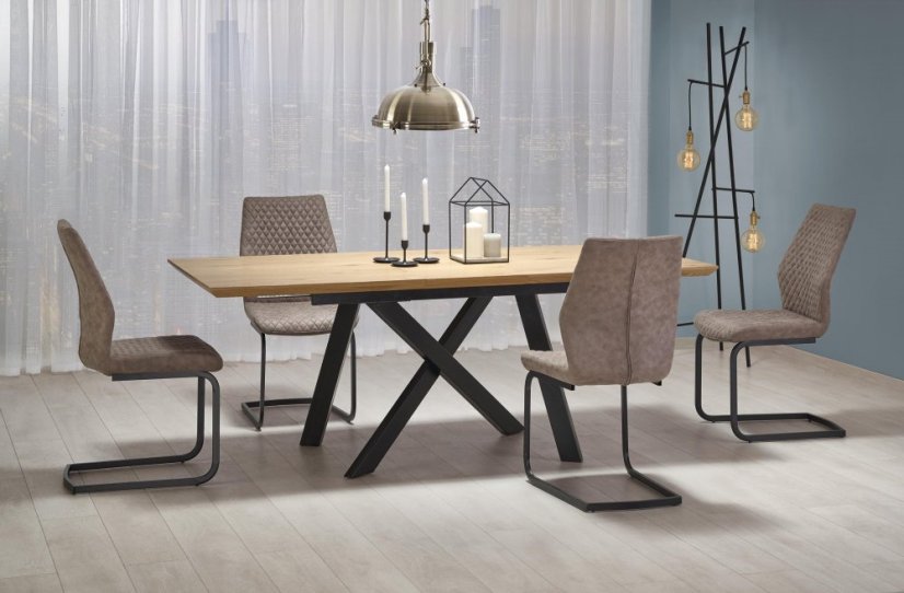 Jídelní rozkládací stůl CAPITAL – 160x90x76 (+40)